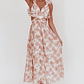 Madara Lace-Up Back Maxi Dress Floral Peach - thumbnail 6
