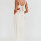 Harper Cut-Out Bow Back Maxi Dress Oyster - thumbnail 2