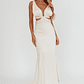 Harper Cut-Out Bow Back Maxi Dress Oyster - thumbnail 5