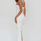 Marteen Rosette Strap Midi Dress White - thumbnail 3
