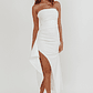 Cha Cha Strapless Thigh Split Dress White - thumbnail 2