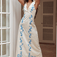 Mykonos Morning Tied Shoulder Maxi Dress Embroidered Beige - thumbnail 1