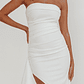 Cha Cha Strapless Thigh Split Dress White - thumbnail 5