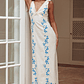 Mykonos Morning Tied Shoulder Maxi Dress Embroidered Beige - thumbnail 4