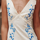 Mykonos Morning Tied Shoulder Maxi Dress Embroidered Beige - thumbnail 5