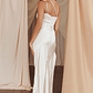 Kamillia One-Shoulder Split Maxi Dress Champagne - thumbnail 3