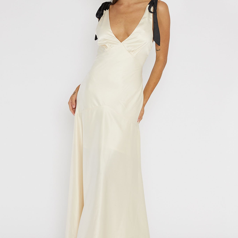 New York Minute Bow Shoulder Dress Oyster 1