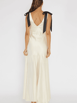 New York Minute Bow Shoulder Dress Oyster