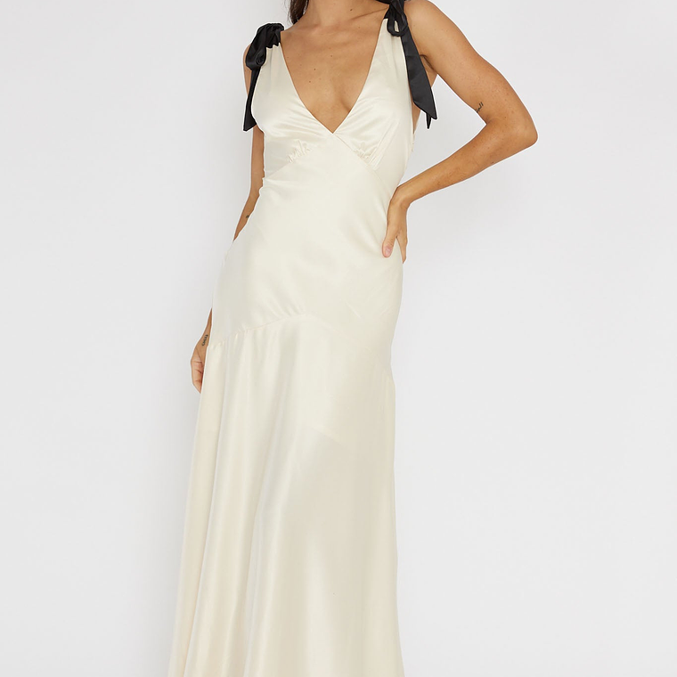 New York Minute Bow Shoulder Dress Oyster 3