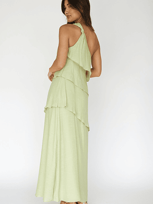 Delwyn One-Shoulder Maxi Dress Sage