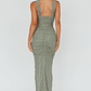 Oliana Embroidered Mesh Midi Dress Fern - thumbnail 2