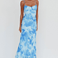 Nerida Low Back Twist Maxi Dress Blue - thumbnail 1