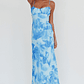 Nerida Low Back Twist Maxi Dress Blue - thumbnail 3