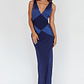 Soul Fire V-Neck Maxi Dress Navy - thumbnail 1