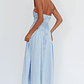 Serifine Floral Embellished Maxi Dress Blue - thumbnail 2