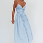 Serifine Floral Embellished Maxi Dress Blue - thumbnail 4