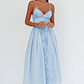 Serifine Floral Embellished Maxi Dress Blue - thumbnail 5