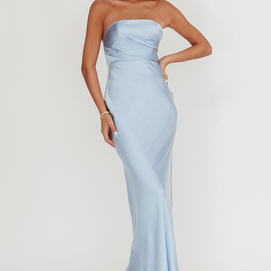 City Of Stars Strapless Maxi Dress Baby Blue 1