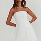 Macaila Rhinestone Trim Strapless Mini Dress Off White - thumbnail 1