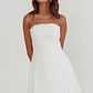 Macaila Rhinestone Trim Strapless Mini Dress Off White - thumbnail 5