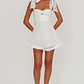Oliana Tied Shoulders Keyhole Mini Dress White - thumbnail 3