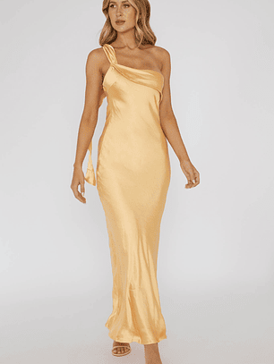 Carmel One-Shoulder Sash Maxi Dress Rockmelon