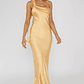 Carmel One-Shoulder Sash Maxi Dress Rockmelon - thumbnail 1