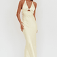 Jassinta Keyhole Bust Maxi Dress Lemon - thumbnail 1