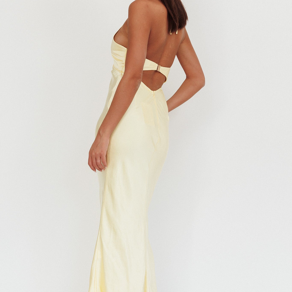 Jassinta Keyhole Bust Maxi Dress Lemon 2