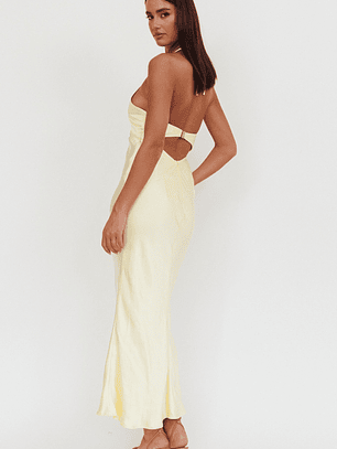 Jassinta Keyhole Bust Maxi Dress Lemon