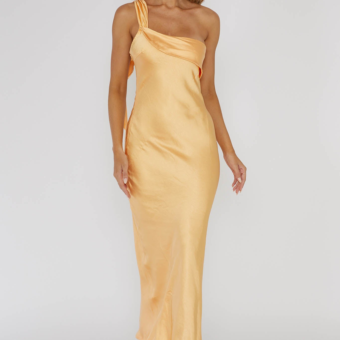 Carmel One-Shoulder Sash Maxi Dress Rockmelon 6