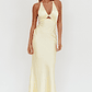 Jassinta Keyhole Bust Maxi Dress Lemon - thumbnail 4
