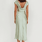 Loveland Cap Sleeve Cowl Back Midi Dress Sage - thumbnail 2