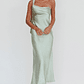 Carmel One-Shoulder Sash Maxi Dress Sage - thumbnail 6