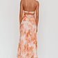Nerida Low Back Twist Maxi Dress Orange - thumbnail 2