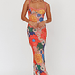 Girl Power Lace Strap Maxi Dress Orange - thumbnail 1