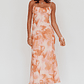 Nerida Low Back Twist Maxi Dress Orange - thumbnail 5