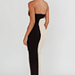 Regent Strapless Maxi Dress Black/Beige - thumbnail 2