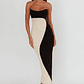 Regent Strapless Maxi Dress Black/Beige - thumbnail 5