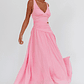 First Dates Waist Cut-Out Maxi Dress Pink - thumbnail 4