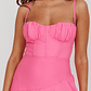 Madrid Summer Tiered Ruffle Maxi Dress Pink - thumbnail 4