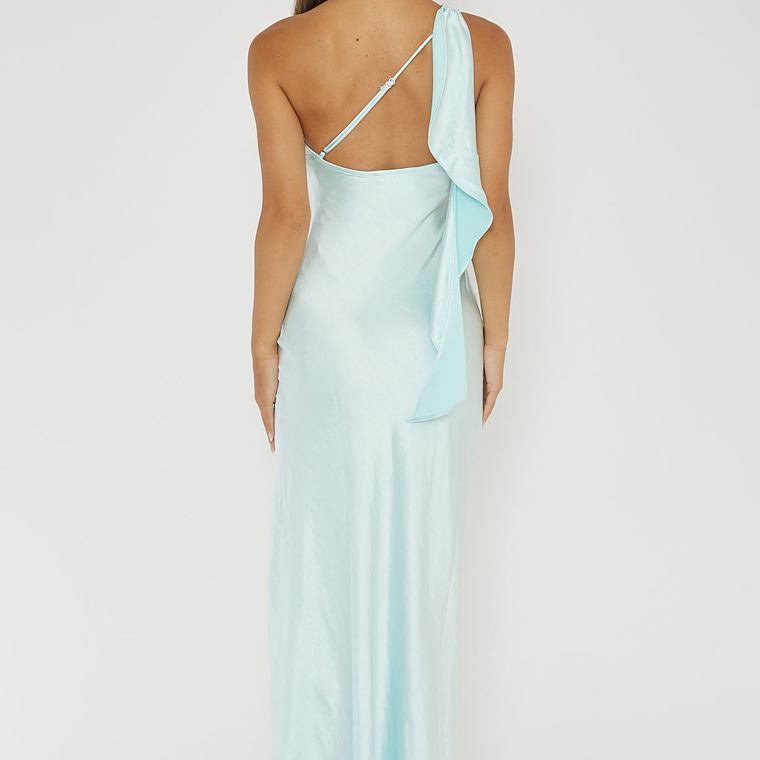 Carmel One-Shoulder Sash Maxi Dress Ice 2