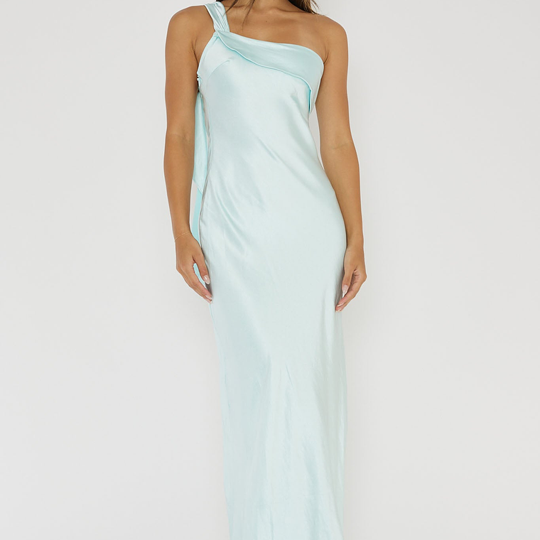 Carmel One-Shoulder Sash Maxi Dress Ice 5