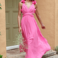 Madara Laced Back Ruffle Dress Hot Pink - thumbnail 1