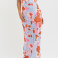 Dream Walk Cowl Back Tied Dress Print Pink - thumbnail 4