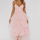 Made For You Tiered Ruffle Midi Dress Pink - thumbnail 1