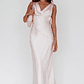 Cassiopeia Open Back String Tie Maxi Dress Powder Pink - thumbnail 1