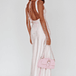 Cassiopeia Open Back String Tie Maxi Dress Powder Pink - thumbnail 2