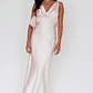 Cassiopeia Open Back String Tie Maxi Dress Powder Pink - thumbnail 5