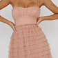 Garden Party Tiered Frill Midi Dress Blush - thumbnail 4